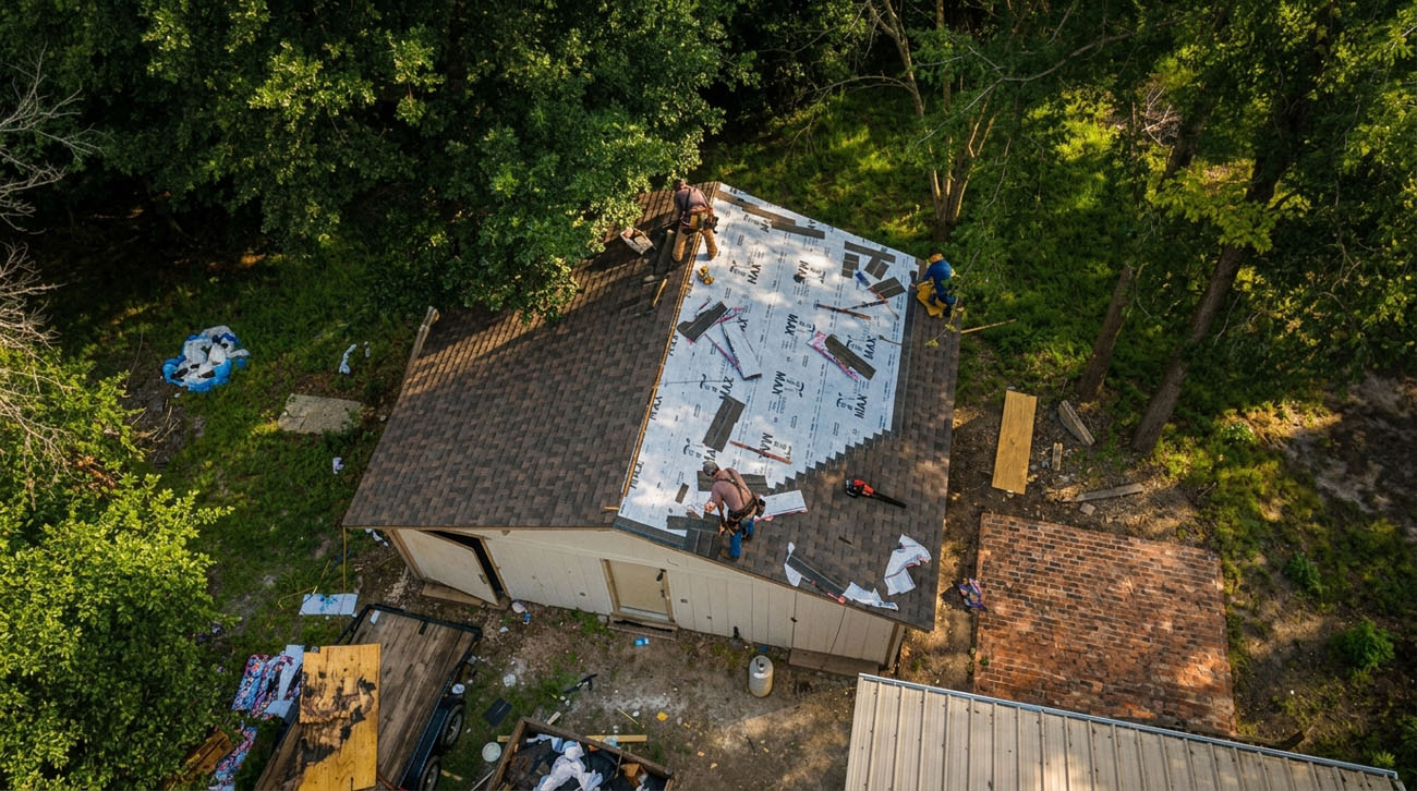 Shingle roof installation in the Greater Houston area