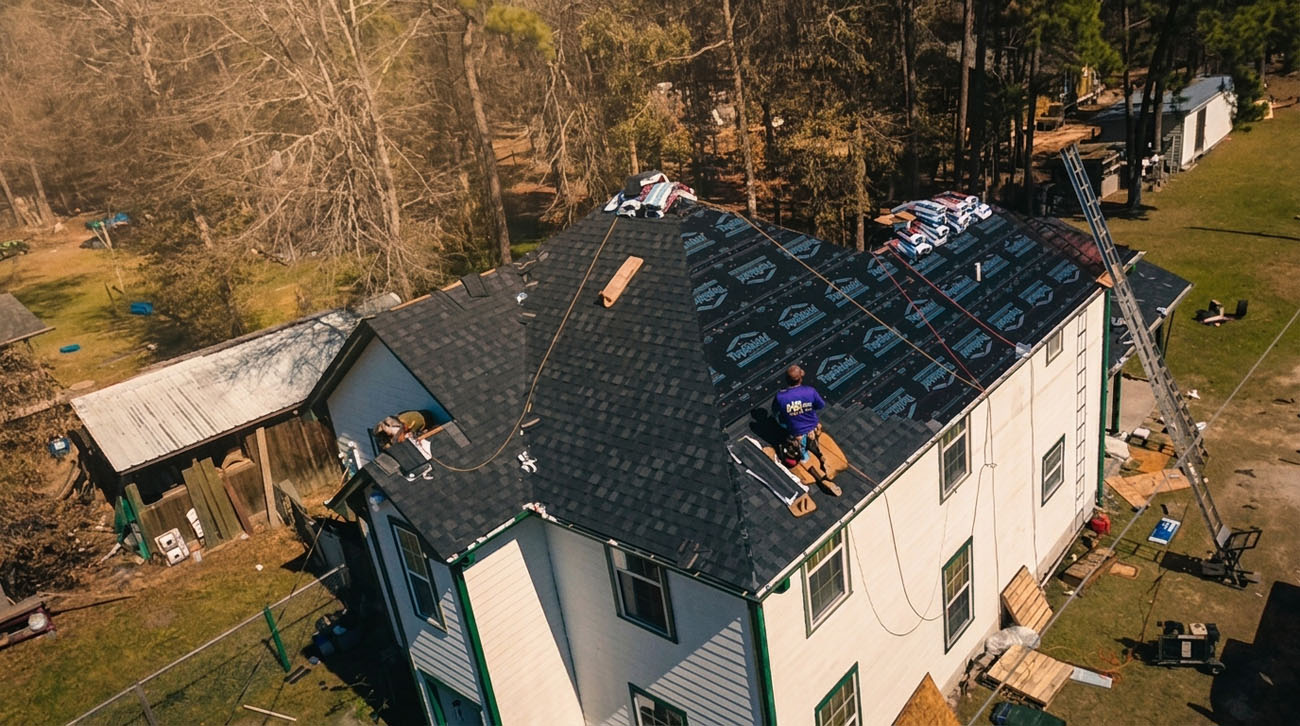 Completed shingle roof by Premier Roofing & More